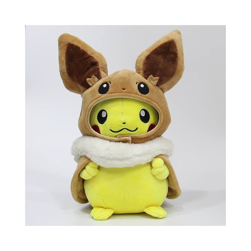 Peluche pikachu déguisé en evoli 28 cm Peluche pikachu déguisé en evoli 28 cm