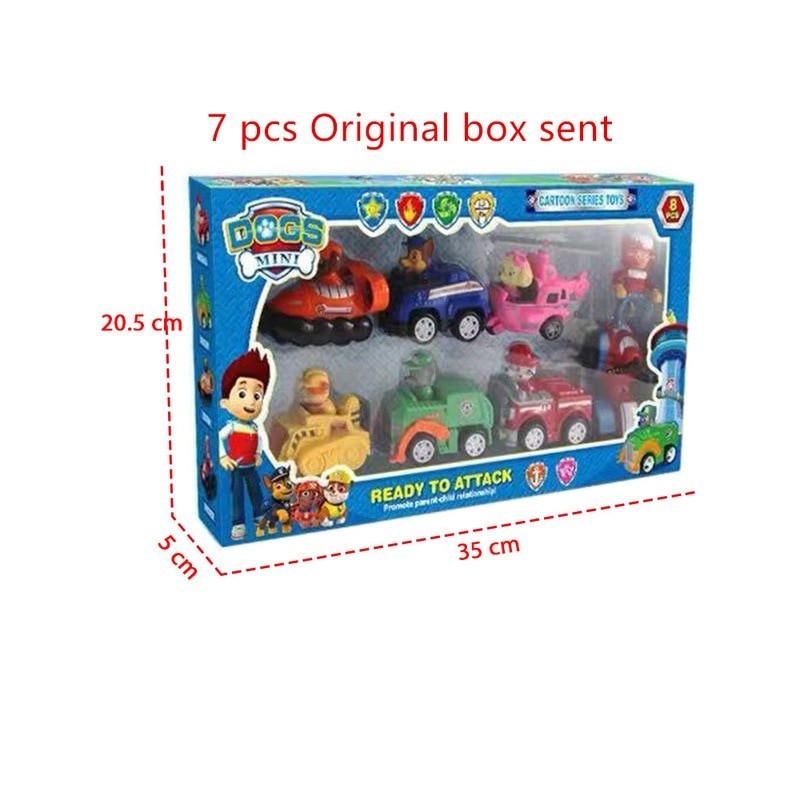 lot de 7 figurines pat'patrouilles avec boîte lot de 7 figurines pat'patrouilles avec boîte