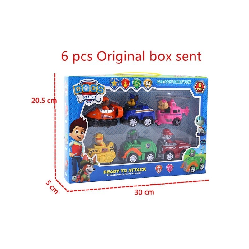 lot de 6 figurines pat'patrouilles avec boîte lot de 6 figurines pat'patrouilles avec boîte