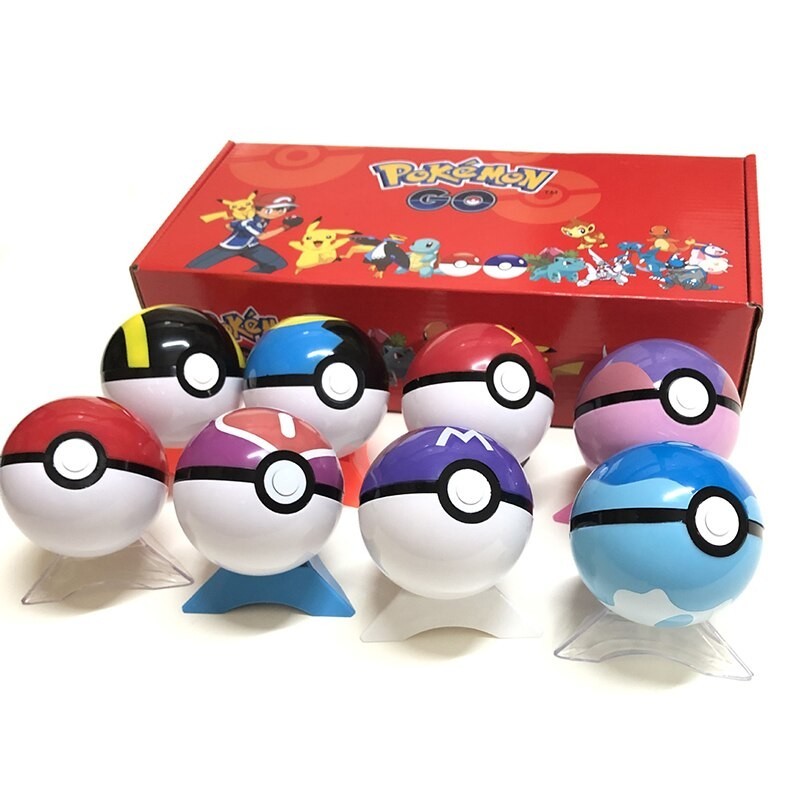Lot de 8 pokéball avec figurines pokémon Lot de 8 pokéball avec figurines pokémon