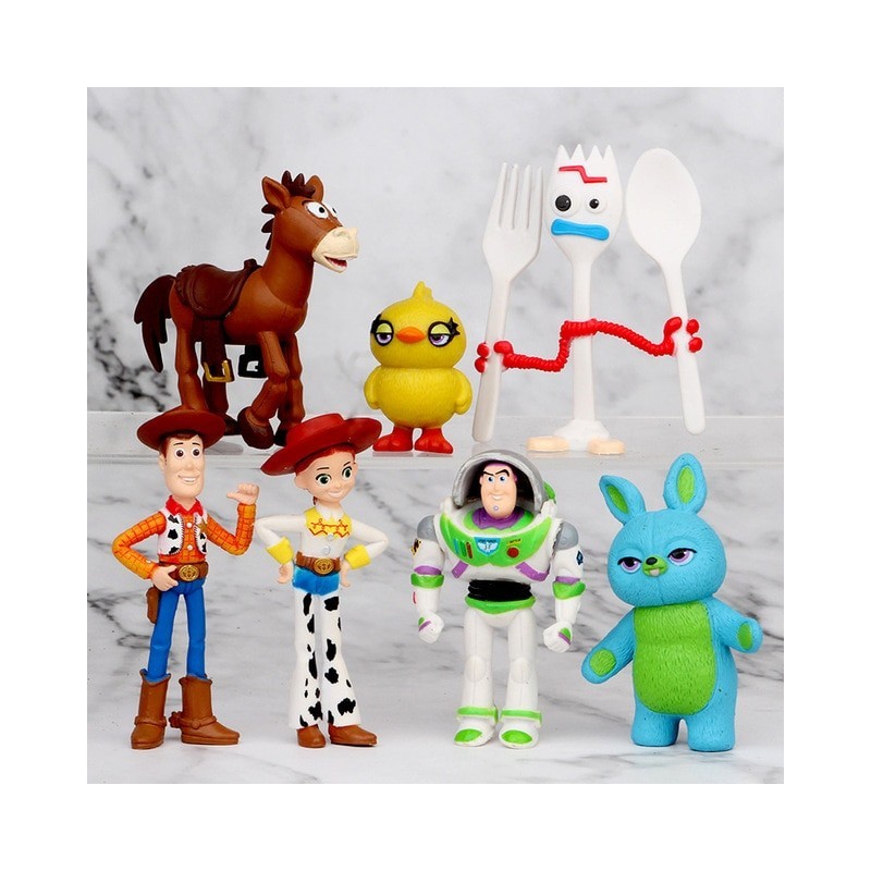 Lot de 7 figurines toy story 4 à 7 cm Lot de 7 figurines toy story 4 à 7 cm