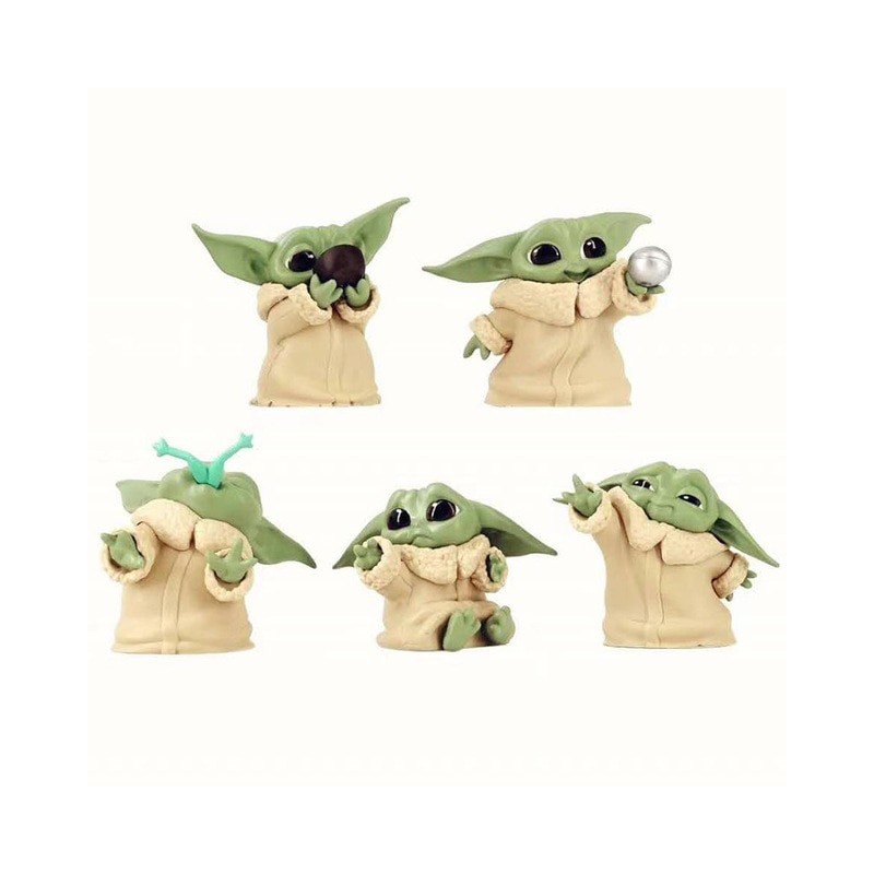 Lot De 5 Figurines Grogu Bebe Yoda The Mandalorian 6 Cm