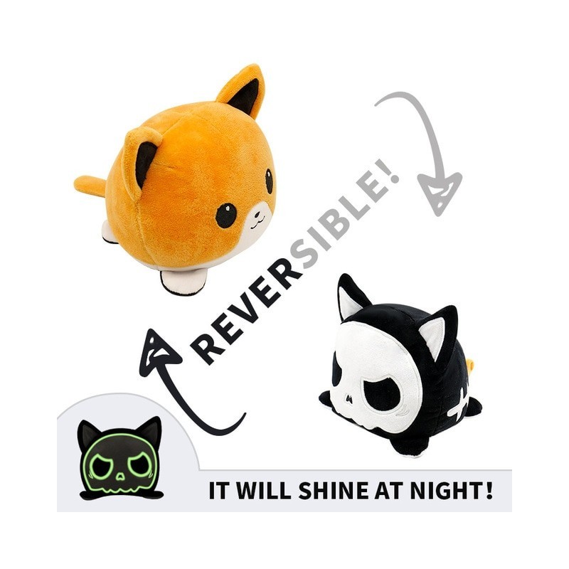 peluche réversible renard tête de mort peluche réversible renard tête de mort