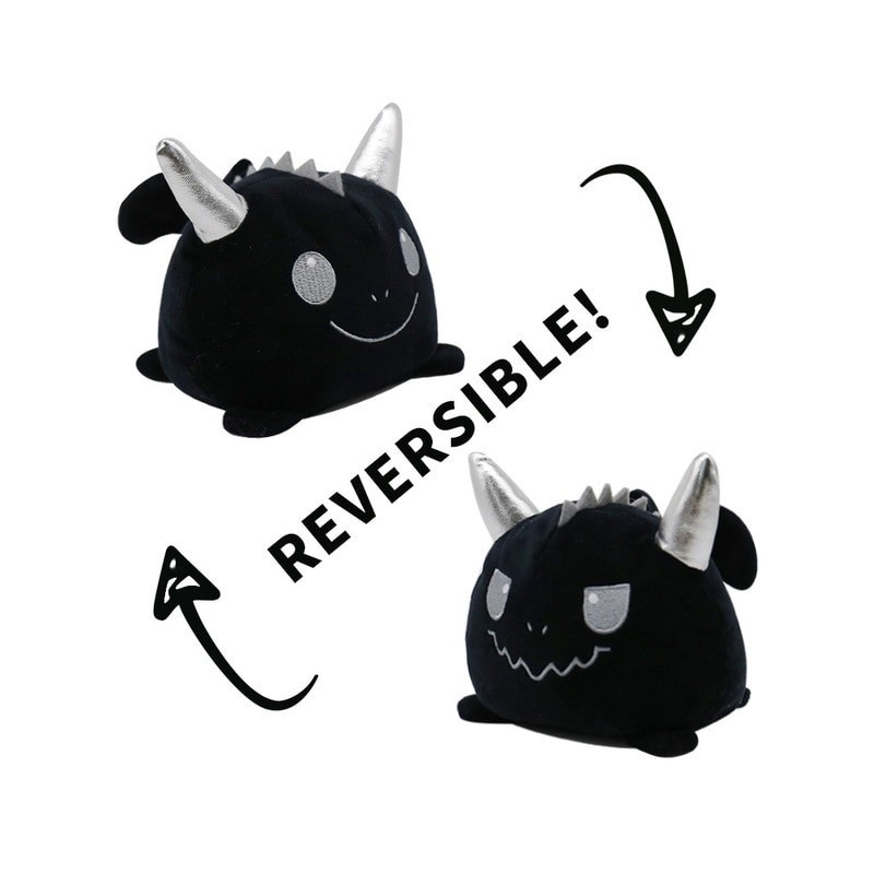 peluche réversible démon noir peluche réversible démon noir